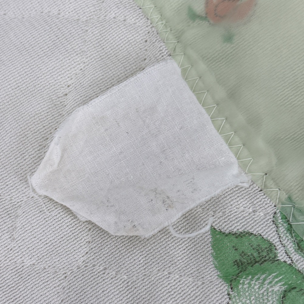 Vintage 70s Acrylic Baby Blanket Satin Trim Woodland Mushrooms Dear Bunny Chick - Picture 11 of 16